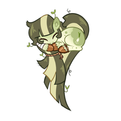 Size: 2000x2000 | Tagged: safe, artist:seasemissary, oc, oc:spring onion, earth pony, pony, female, heart pony, high res, mare, simple background, solo, transparent background