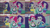 Size: 4400x2475 | Tagged: safe, edit, edited screencap, editor:quoterific, screencap, blueberry cake, pinkie pie, rarity, human, equestria girls, g4, my little pony equestria girls: better together, pinkie pie: snack psychic, rarity peplum dress