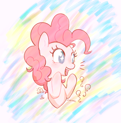 Size: 1642x1671 | Tagged: safe, artist:fipoki, pinkie pie, earth pony, pony, g4, bust, cute, diapinkes, female, mare, open mouth, smiling, solo, starry eyes, wingding eyes
