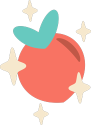 Size: 4900x6747 | Tagged: safe, artist:starryshineviolet, peach fizz, g5, cutie mark, cutie mark only, food, high res, no pony, peach, simple background, stars, transparent background, vector