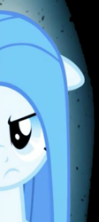 Size: 496x1111 | Tagged: safe, artist:ec8er, edit, pinkie pie, earth pony, pony, g4, black background, blue, female, floppy ears, mare, pinkamena diane pie, pinkie pie is not amused, simple background, unamused, when she doesn't smile