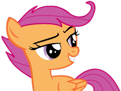 Size: 835x623 | Tagged: safe, artist:ponybasesrus, artist:twilyisbestpone, scootaloo, pegasus, pony, g4, base used, female, filly, foal, lidded eyes, simple background, smiling, smirk, smug, solo, transparent background