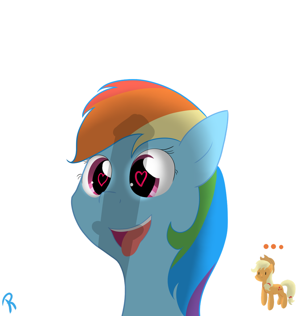 #2956110 - questionable, artist:reinbou, applejack, rainbow dash, earth