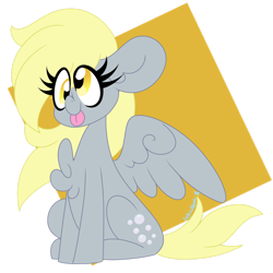 Size: 1280x1280 | Tagged: safe, artist:ladylullabystar, derpy hooves, pegasus, pony, g4, :p, simple background, solo, tongue out, transparent background