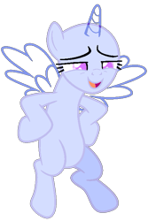 Size: 477x716 | Tagged: safe, artist:lilith1light, oc, oc only, alicorn, pony, g4, alicorn oc, base, bipedal, eyelashes, female, horn, mare, simple background, smiling, solo, transparent background, transparent horn, transparent wings, wings