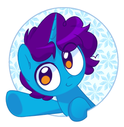 Size: 1147x1174 | Tagged: safe, artist:inkp0ne, oc, oc only, oc:krazy kid, pony, unicorn, commission, cute, icon, simple background, solo, transparent background