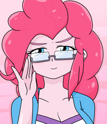 Size: 640x740 | Tagged: safe, artist:batipin, pinkie pie, equestria girls, glasses, looking at you