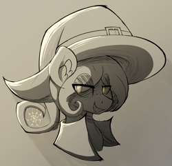 Size: 3684x3552 | Tagged: safe, artist:czu, oc, oc only, oc:coven, earth pony, pony, bust, hat, male, portrait, witch hat