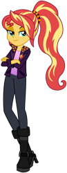 Size: 3977x10232 | Tagged: safe, artist:emeraldblast63, artist:rileyav, sunset shimmer, human, equestria girls, g4, female, looking at you, simple background, smiling, smiling at you, solo, transparent background