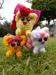 Size: 3000x4000 | Tagged: safe, artist:casquitos kawaii, apple bloom, scootaloo, sweetie belle, earth pony, pegasus, pony, unicorn, crusaders of the lost mark, g4, crochet, handmade, irl, photo, plushie