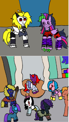 Size: 953x1685 | Tagged: safe, artist:ask-luciavampire, twilight sparkle, oc, oc:alice, oc:gina heart, oc:lucia nightblood, oc:sapphira, oc:shadow walker, oc:violet, earth pony, pony, undead, vampire, vampony, tumblr:ask-luciavampire, g4, among us, animal costume, bruno buccellati, clothes, costume, demon costume, edalyn clawthorne, encanto, five nights at freddy's, five nights at freddy's: security breach, halloween, halloween costume, hellaverse, hellhound costume, helluva boss, holiday, kissy missy, loona (helluva boss), owlbert, poppy playtime, rooster teeth, roxanne wolf, rwby, star butterfly, star vs the forces of evil, the owl house, weiss schnee, witch costume, wolf costume