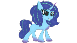 Size: 3840x2160 | Tagged: safe, artist:straighttothepointstudio, misty brightdawn, pony, unicorn, g5, my little pony: make your mark, curly hair, curly mane, digital art, female, happy, high res, looking at you, mare, simple background, solo, transparent background, unshorn fetlocks