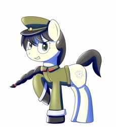 Size: 3745x4096 | Tagged: safe, artist:trackiesth, oc, oc:mokran, pony, clothes, female, military uniform, nation ponies, north korea, ponified, simple background, solo, uniform, white background