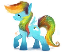 Size: 700x587 | Tagged: safe, artist:cryptid-creations, rainbow dash, pegasus, pony, g4, female, mare, old art, simple background, white background