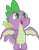 Size: 407x525 | Tagged: safe, edit, edited screencap, editor:pascalmulokozi2, screencap, spike, dragon, g4, background removed, male, nervous, not a vector, open mouth, simple background, solo, transparent background, winged spike, wings