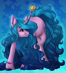 Size: 1516x1662 | Tagged: safe, artist:amcirken, izzy moonbow, pony, unicorn, g5, ball, curved horn, horn, hornball, izzy's tennis ball, solo, tennis ball