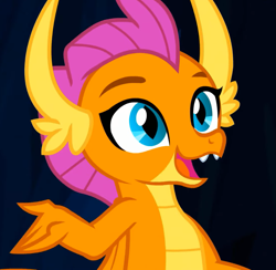 Size: 919x897 | Tagged: safe, screencap, smolder, dragon, g4, uprooted, cropped, cute, dragoness, female, smolderbetes, solo