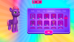 Size: 768x432 | Tagged: safe, oc, earth pony, pony, g5, 3d, accessory, colored hooves, diamond, earth pony oc, glasses, my little pony: visit maretime bay, necktie, roblox, solo
