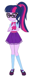 Size: 1600x3776 | Tagged: safe, artist:gmaplay, sci-twi, twilight sparkle, human, equestria girls, g4, clothes, equestria girls outfit, mary janes, sci-twi outfits, shoes, simple background, solo, transparent background, vector