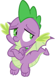 Size: 360x497 | Tagged: safe, edit, edited screencap, editor:pascalmulokozi2, screencap, spike, dragon, g4, background removed, crossed arms, flying, male, not a vector, simple background, solo, transparent background, winged spike, wings