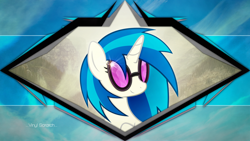 Size: 1920x1080 | Tagged: dead source, safe, artist:celysus, artist:mackaged, edit, dj pon-3, vinyl scratch, pony, unicorn, g4, bust, glasses, solo, wallpaper, wallpaper edit