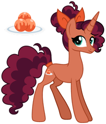 Size: 1024x1188 | Tagged: safe, artist:strawberry-spritz, oc, oc only, oc:rose berry jelly, pony, unicorn, base used, female, magical lesbian spawn, mare, offspring, parent:saffron masala, parent:tempest shadow, simple background, solo, transparent background