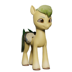 Size: 1440x1440 | Tagged: safe, artist:littleiceage, oc, pegasus, pony, g5, 3d, background pony, blender, g5 oc, show accurate, simple background, solo, transparent background