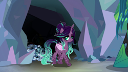 Size: 1376x774 | Tagged: safe, artist:swiftgaiathebrony, queen chrysalis, starlight glimmer, changeling, g4, changelingified, metamorphosis, purple changeling, species swap, transformation