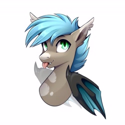 Size: 4096x4096 | Tagged: safe, artist:buvanybu, oc, oc only, bat pony, pony, bat pony oc, bust, portrait, simple background, solo, white background