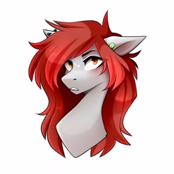 Size: 4096x4096 | Tagged: safe, artist:buvanybu, oc, oc only, oc:scarlett lane, pony, bust, portrait, simple background, solo, white background