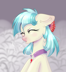 Size: 5400x5900 | Tagged: safe, artist:ske, coco pommel, earth pony, pony, g4, the saddle row review, cocobetes, cold, cute, ear fluff, female, mare, red nosed, sick, sneezing, solo