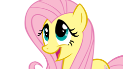 Size: 1600x900 | Tagged: safe, artist:totalcrazyness101, fluttershy, pegasus, pony, g4, the return of harmony, female, mare, open mouth, simple background, solo, transparent background, vector