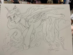 Size: 2048x1536 | Tagged: safe, artist:andy price, princess celestia, alicorn, pony, g4, female, mare, pencil drawing, solo, traditional art