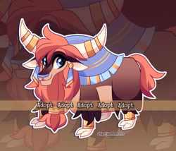 Size: 2493x2133 | Tagged: safe, artist:gkolae, oc, oc only, yak, clothes, cloven hooves, female, high res, horns, looking at you, yak oc, zoom layer