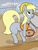 Size: 525x685 | Tagged: safe, artist:parumpi, derpy hooves, earth pony, pony, g4, :p, bipedal, bipedal leaning, bubble butt, butt, clothes, construction, construction pony, earbuds, female, fence, hard hat, hat, helmet, leaning, mare, music notes, plank, plot, race swap, raised tail, solo, tail, tongue out, turning, valve, wingless, wood