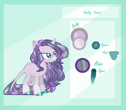 Size: 2777x2430 | Tagged: safe, artist:harmonysynthetic, oc, oc only, oc:ruby trust, dracony, hybrid, pony, unicorn, base used, bio in description, female, high res, interspecies offspring, mare, offspring, parent:rarity, parent:spike, parents:sparity, reference sheet, solo