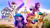 Size: 1920x1080 | Tagged: safe, budge studios, hitch trailblazer, izzy moonbow, pipp petals, sunny starscout, zipp storm, earth pony, pegasus, pony, unicorn, g5, my little pony world, official, crystal brighthouse, female, male, mane five, mane stripe sunny, mare, maretime bay, my little pony logo, pony history, prisbeam, royal sisters (g5), siblings, sisters, smiling, stallion, stock render, video game