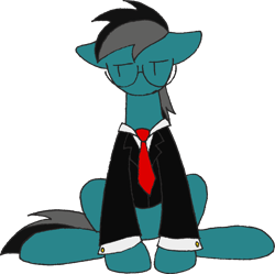 Size: 1638x1633 | Tagged: safe, artist:emc-blingds, oc, oc only, earth pony, pony, clothes, earth pony oc, glasses, male, necktie, simple background, solo, stallion, suit, transparent background