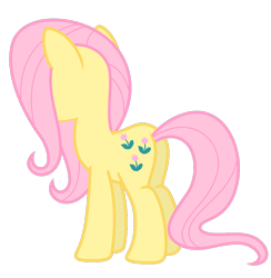 Size: 1024x1049 | Tagged: safe, artist:foxyfell1337, posey, earth pony, pony, g1, g4, butt, female, g1 to g4, generation leap, mare, not fluttershy, plot, simple background, solo, transparent background