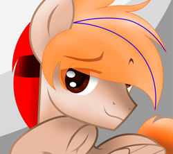 Size: 3373x2998 | Tagged: safe, artist:fededash, oc, oc only, oc:fededash, pegasus, pony, high res, looking at you, pegasus oc, simple background, smiling