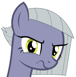 Size: 1295x1321 | Tagged: safe, artist:katnekobase, artist:twilyisbestpone, limestone pie, earth pony, pony, g4, base used, bust, female, frown, glare, limestone pie is not amused, looking at you, mare, simple background, solo, stare, transparent background, unamused