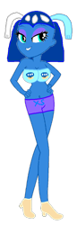 Size: 400x1166 | Tagged: safe, artist:smbros, oc, oc only, oc:minia marrie, human, equestria girls, g4, big breasts, breasts, crossover, hand on hip, high heels, humanized, luigi, mario, mini mushroom, new super mario bros. u deluxe, pigtails, power up gal, power-up, shoes, simple background, solo, super mario bros., toadette, transparent background