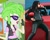 Size: 1200x960 | Tagged: safe, cherry crash, human, equestria girls, g4, bad girl, comparison, fefe dobson, glasses, irl, irl human, photo, pose, sunglasses