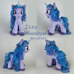 Size: 983x983 | Tagged: safe, artist:larsen toys, izzy moonbow, pony, unicorn, g5, butt, craft, female, for sale, irl, izzy moonbutt, mare, multiple views, photo, plot, plushie, smiling, solo, toy