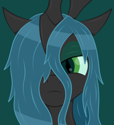Size: 2232x2448 | Tagged: safe, artist:rugalack moonstar, queen chrysalis, changeling, changeling queen, g4, eyeshadow, female, high res, lidded eyes, makeup, simple background, solo