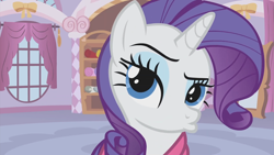 Size: 1920x1080 | Tagged: safe, screencap, rarity, pony, unicorn, g4, season 1, suited for success, 1080p, duckface, female, looking at you, mare, pouting, reaction image, solo