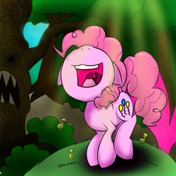 Size: 2000x2000 | Tagged: safe, artist:meotashie, pinkie pie, earth pony, pony, g4, female, high res, laughter song, open mouth, singing, solo, uvula, volumetric mouth