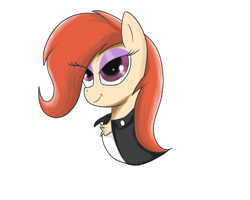 Size: 2000x1600 | Tagged: safe, artist:amateur-draw, oc, oc:phosphor flame, earth pony, pony, bust, clothes, female, jacket, leather, leather jacket, makeup, mare, portrait, simple background, solo, white background