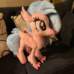 Size: 3024x3024 | Tagged: safe, artist:calusariac, silverstream, hippogriff, g4, couch, high res, irl, photo, plushie