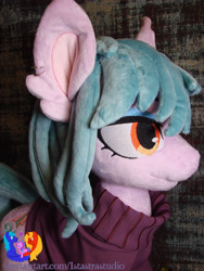 Size: 2304x3072 | Tagged: safe, artist:1stastrastudio, oc, oc only, earth pony, pony, clothes, commission, ear fluff, female, high res, irl, long sleeves, mare, photo, plushie, smiling, solo, standing, sweater